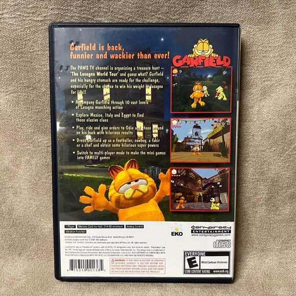 Garfield: Lasagna World Tour (Sony PlayStation 2, 2008) PS2 Complete With Manual - Picture 2 of 3